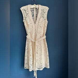 COPY - Beautiful Spring ‘23 Guess mid length lace dress with satin under slip.